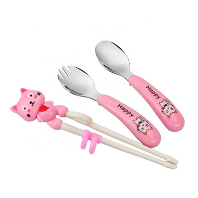 Bricks silicone stainless steel Portable Travel Kids Adult Cutlery Fork Spoon Picnic Set