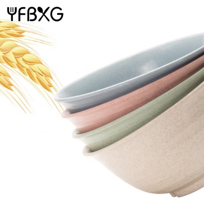 Wheat Fiber Biodegradable Bowls Disposable Salad Used Bowl Plastic Bowls For Soup And Noodles Bamboo Fiber