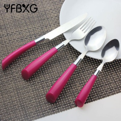 Chhinese supplier new products plastic inox cutlery 24 piece