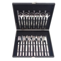 24 PCS Wooden Box Stainless Steel Cutlery /Table Knife/Inox Spoon & Fork Dinner Set high quality hot sale