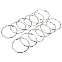 Metal polished nickel/chrome Circle shower curtain rings curtain hooks( set of 12)